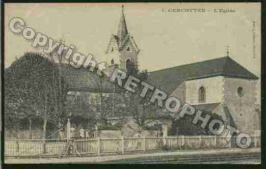 Ville de CERCOTTES Carte postale ancienne