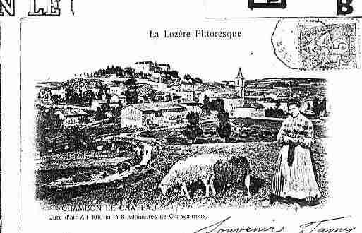 Ville de CHAMBONLECHATEAU Carte postale ancienne