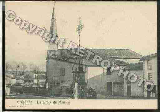 Ville de CRAPONNESURARZON Carte postale ancienne