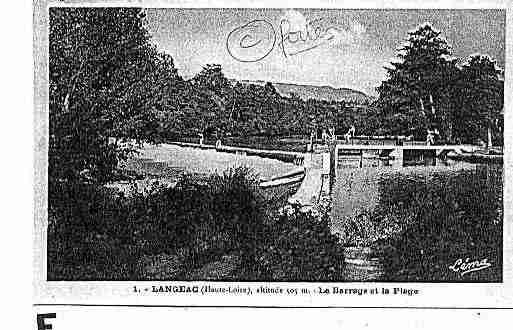 Ville de LANGEAC Carte postale ancienne
