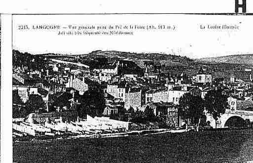 Ville de LANGOGNE Carte postale ancienne