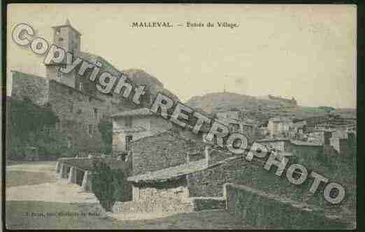 Ville de MALLEVAL Carte postale ancienne