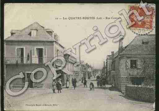 Ville de QUATREROUTES(LES) Carte postale ancienne