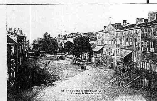 Ville de SAINTBONNETLECHATEAU Carte postale ancienne