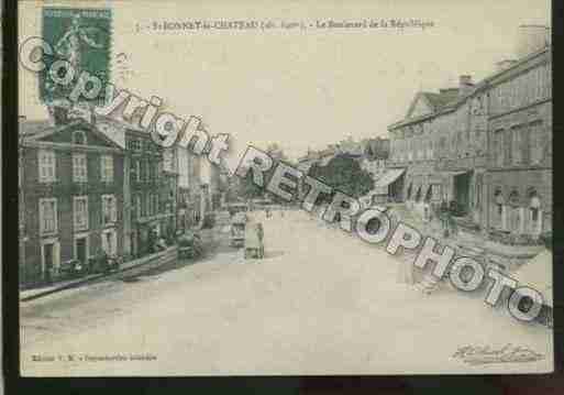 Ville de SAINTBONNETLECHATEAU Carte postale ancienne