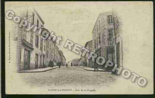 Ville de SAINTJUSTLAPENDUE Carte postale ancienne