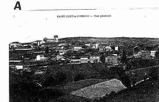 Ville de SAINTJUSTLAPENDUE Carte postale ancienne