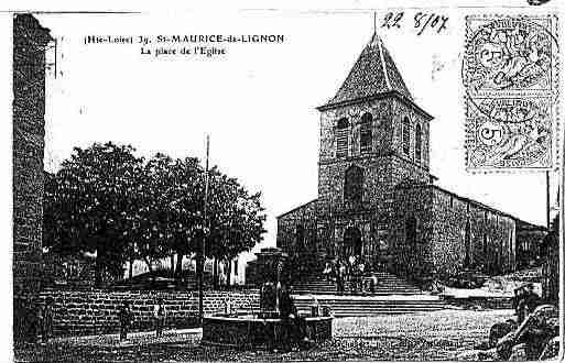 Ville de SAINTMAURICEDELIGNON Carte postale ancienne