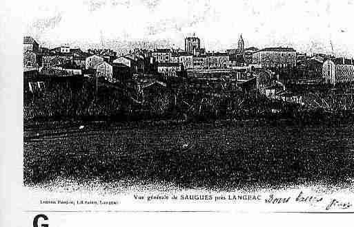 Ville de SAUGUES Carte postale ancienne