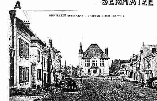 Ville de SERMAIZELESBAINS Carte postale ancienne