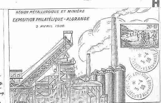 Ville de ALGRANGE Carte postale ancienne