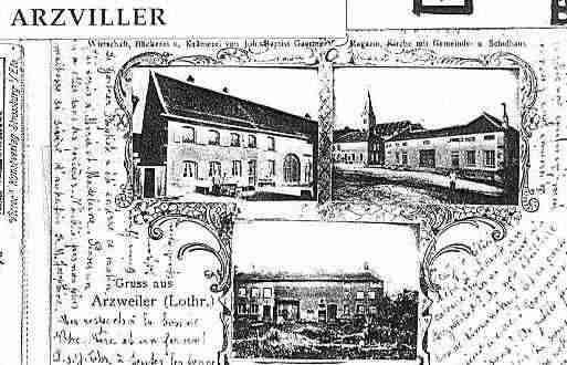 Ville de ARZVILLER Carte postale ancienne