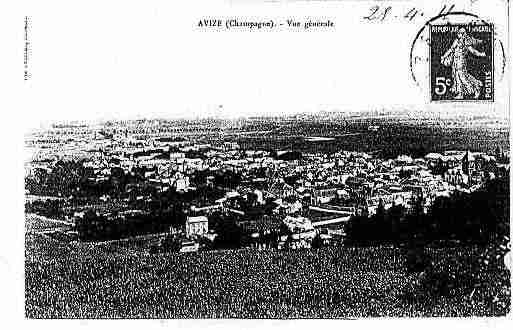 Ville de AVIZE Carte postale ancienne