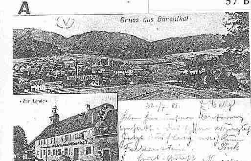 Ville de BAERENTHAL Carte postale ancienne