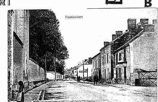 Ville de BAZANCOURT Carte postale ancienne