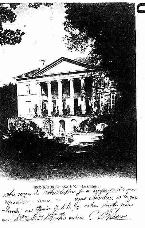 Ville de BIGNICOURT Carte postale ancienne Ville de BIGNICOURT Carte postale ancienne