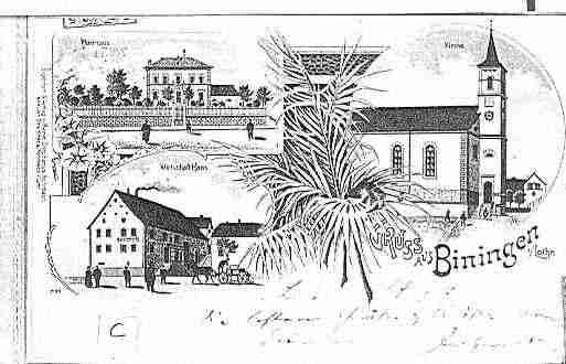 Ville de BINING Carte postale ancienne