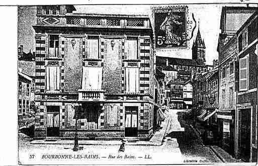 Ville de BOURBONNELESBAINS Carte postale ancienne