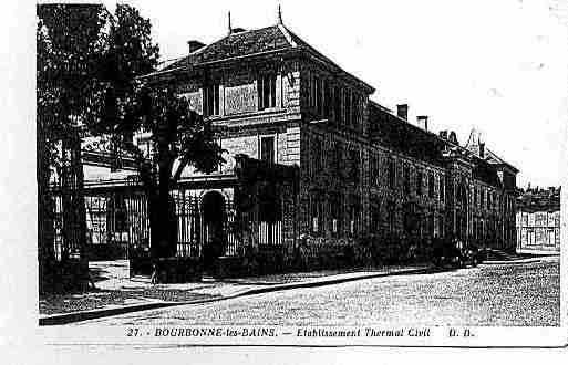 Ville de BOURBONNELESBAINS Carte postale ancienne