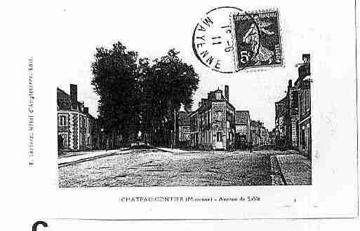 Ville de CHATEAUGONTIERBAZOUGES Carte postale ancienne