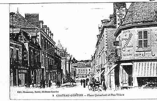 Ville de CHATEAUGONTIERBAZOUGES Carte postale ancienne