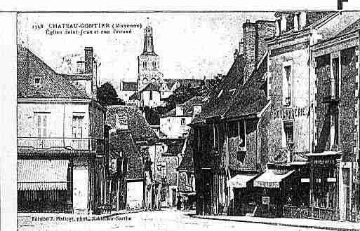 Ville de CHATEAUGONTIERBAZOUGES Carte postale ancienne