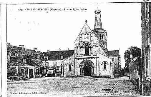 Ville de CHATEAUGONTIERBAZOUGES Carte postale ancienne