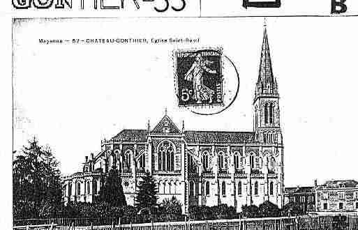 Ville de CHATEAUGONTIERBAZOUGES Carte postale ancienne