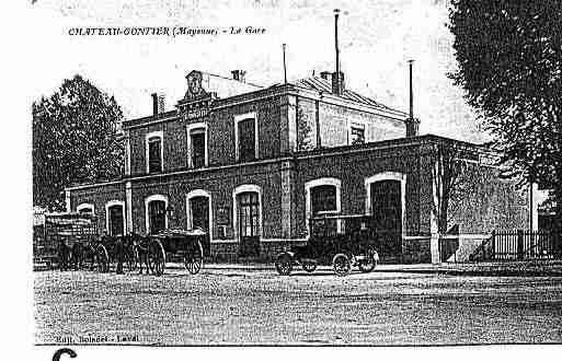 Ville de CHATEAUGONTIERBAZOUGES Carte postale ancienne