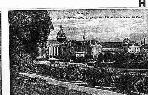 Ville de CHATEAUGONTIERBAZOUGES Carte postale ancienne