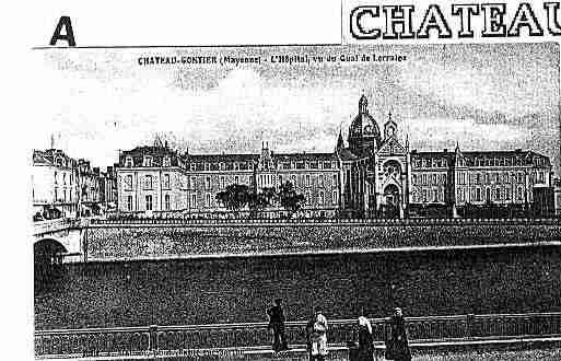 Ville de CHATEAUGONTIERBAZOUGES Carte postale ancienne