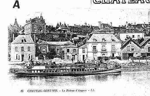 Ville de CHATEAUGONTIERBAZOUGES Carte postale ancienne
