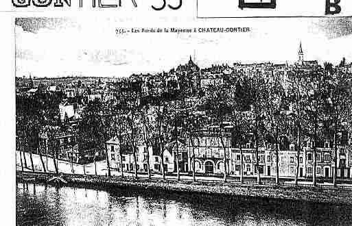 Ville de CHATEAUGONTIERBAZOUGES Carte postale ancienne