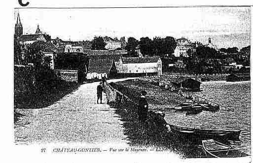 Ville de CHATEAUGONTIERBAZOUGES Carte postale ancienne