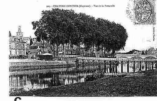 Ville de CHATEAUGONTIERBAZOUGES Carte postale ancienne