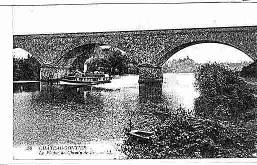 Ville de CHATEAUGONTIERBAZOUGES Carte postale ancienne