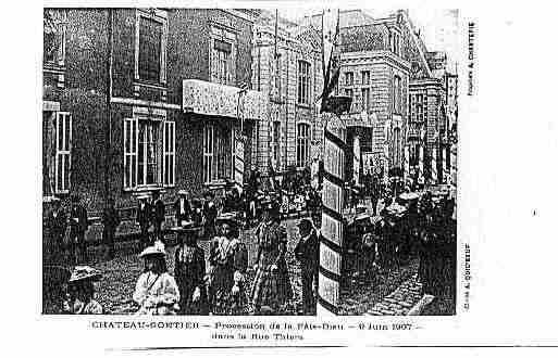 Ville de CHATEAUGONTIERBAZOUGES Carte postale ancienne