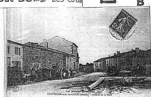 Ville de CHATILLONSOUSLESCOTES Carte postale ancienne