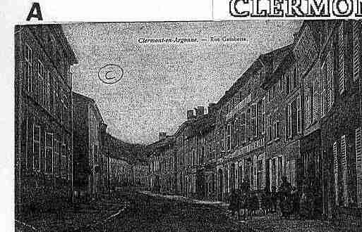Ville de CLERMONTENARGONNE Carte postale ancienne