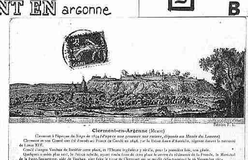 Ville de CLERMONTENARGONNE Carte postale ancienne