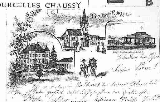Ville de COURCELLESCHAUSSY Carte postale ancienne Ville de COURCELLESCHAUSSY Carte postale ancienne