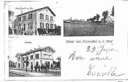 Ville de COURCELLESSURNIED Carte postale ancienne