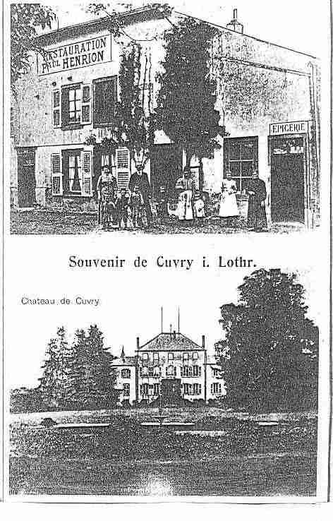 Ville de CUVRY Carte postale ancienne