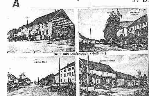 Ville de DIFFEMBACHLESHELLIMER Carte postale ancienne
