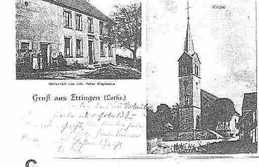 Ville de ETTING Carte postale ancienne