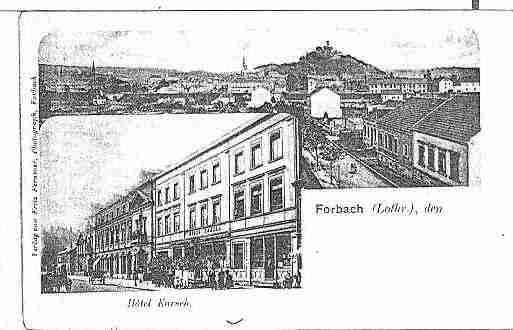 Ville de FORBACH Carte postale ancienne
