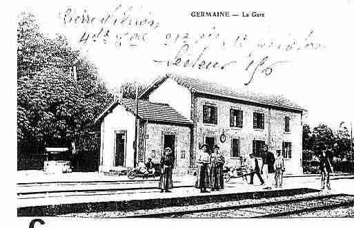 Ville de GERMAINE Carte postale ancienne