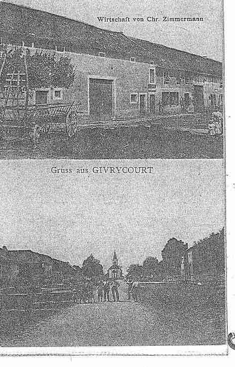 Ville de GIVRYCOURT Carte postale ancienne