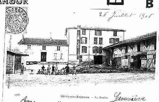 Ville de GIVRYENARGONNE Carte postale ancienne