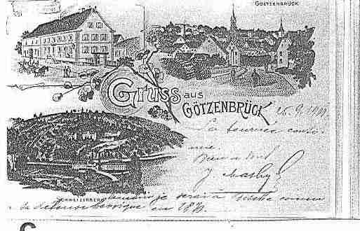 Ville de GOETZENBRUCK Carte postale ancienne